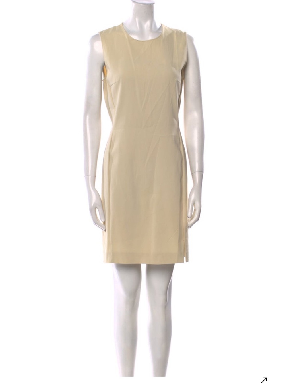 Prada Pale Cream Sleeveless Mini Dress